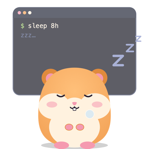 Litty the hamster, sleepy